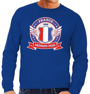 Bellatio Decorations Blauw France drinking team sweater heren 2XL