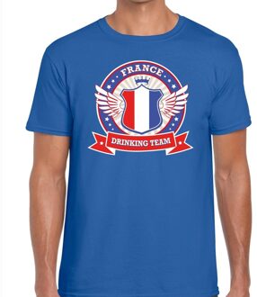 Bellatio Decorations Blauw France drinking team t-shirt heren 2XL