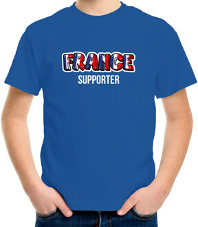 Bellatio Decorations Blauw France fan t-shirt voor kinderen - France supporter - Frankrijk supporter - EK/ WK shirt / outfit L (146-152)