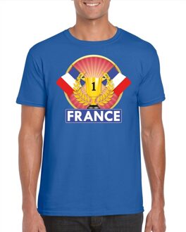 Bellatio Decorations Blauw Frankrijk supporter kampioen shirt heren