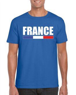 Bellatio Decorations Blauw Frankrijk supporter t-shirt voor heren
