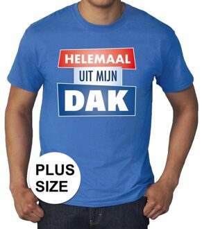 Bellatio Decorations Blauw Helemaal uit mijn dak grote maten t-shirt heren