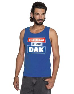 Bellatio Decorations Blauw Helemaal uit mijn dak singlet/ mouwloos shirt heren M