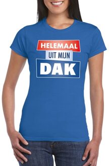 Bellatio Decorations Blauw Helemaal uit mijn dak t-shirt voor dames - Party t-shirts 2XL