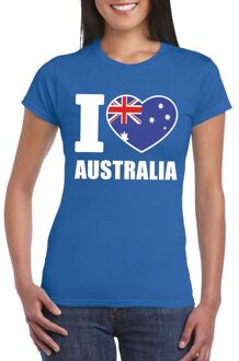 Bellatio Decorations Blauw I love Australie fan shirt dames 2XL