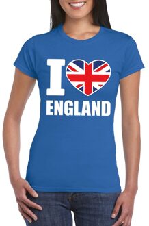 Bellatio Decorations Blauw I love Engeland fan shirt dames 2XL