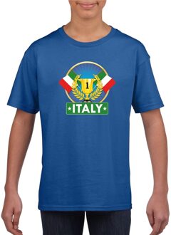 Bellatio Decorations Blauw Italie supporter kampioen shirt kinderen
