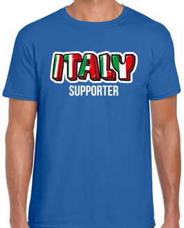 Bellatio Decorations Blauw Italy fan t-shirt voor heren - Italy supporter - Italie supporter - EK/ WK shirt / outfit 2XL