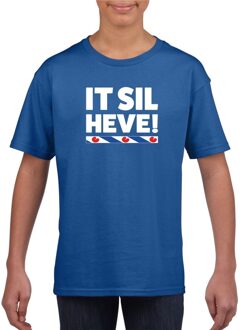 Bellatio Decorations Blauw t-shirt Friesland It Sil Heve kinderen L (146-152)