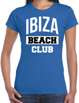 Bellatio Decorations Blauw t-shirt Ibiza beach club voor dames 2XL