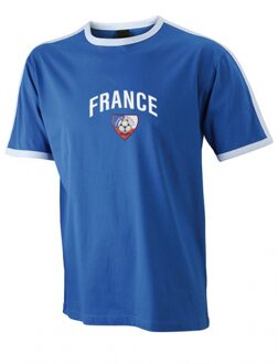 Bellatio Decorations Blauw t-shirt met Frankrijk print