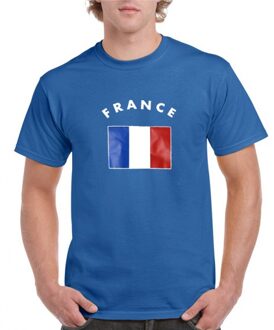 Bellatio Decorations Blauw t-shirt met Frankrijk print