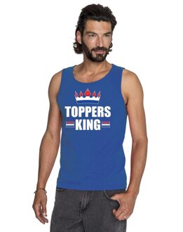 Bellatio Decorations Blauw Toppers King singlet/ mouwloos shirt heren 2XL