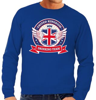 Bellatio Decorations Blauwe Engeland drinking team sweater heren