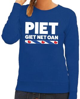 Bellatio Decorations Blauwe trui / sweater Friesland Piet Giet Net Oan dames 2XL