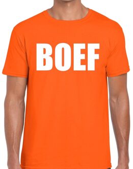 Bellatio Decorations Boef fun t-shirt oranje voor heren 2XL - Feestshirts