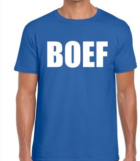 Bellatio Decorations BOEF heren T-shirt blauw 2XL