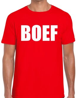 Bellatio Decorations BOEF heren T-shirt rood 2XL