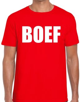 Bellatio Decorations BOEF heren T-shirt rood L