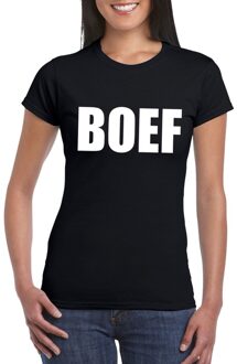 Bellatio Decorations Boef tekst t-shirt zwart dames L