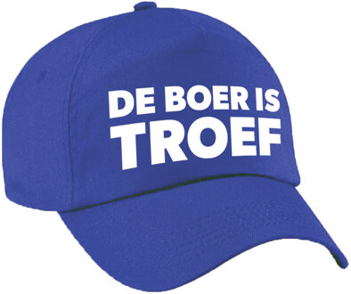 Bellatio Decorations Boer is troef Achterhoek pet / cap blauw voor volwassenen - Verkleedhoofddeksels