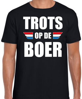 Bellatio Decorations Boerenprotest shirt Trots op de boer t-shirt zwart heren 2XL