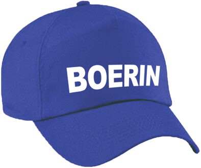 Bellatio Decorations Boerin verkleed pet blauw voor dames - boerin baseball cap - carnaval verkleedaccessoire voor kostuum