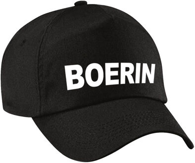 Bellatio Decorations Boerin verkleed pet zwart voor dames - boerin baseball cap - carnaval verkleedaccessoire voor kostuum