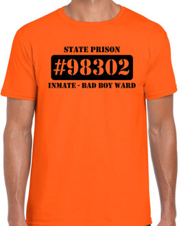 Bellatio Decorations Boeven / gevangenen bad boy ward verkleed shirt oranje heren