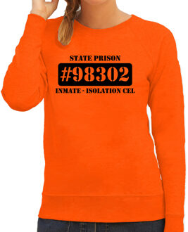 Bellatio Decorations Boeven / gevangenen isolation cel verkleed sweater oranje dames