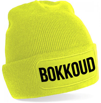 Bellatio Decorations Bokkoud muts - unisex - one size - geel - apres-ski muts One size