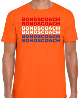 Bellatio Decorations Bondscoach supporter t-shirt oranje voor heren - Nederlands elftal / EK/WK shirts 2XL - Feestshirts