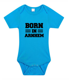 Bellatio Decorations Born in Arnhem cadeau baby rompertje blauw jongens