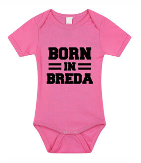 Bellatio Decorations Born in Breda cadeau baby rompertje roze meisjes 68 (4-6 maanden)