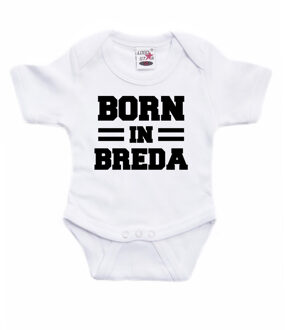 Bellatio Decorations Born in Breda cadeau baby rompertje wit jongen/meisje 80 (9-12 maanden)