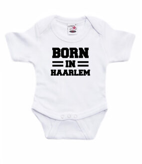 Bellatio Decorations Born in Haarlem cadeau baby rompertje wit jongen/meisje 68 (4-6 maanden)