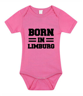 Bellatio Decorations Born in Limburg cadeau baby rompertje roze meisjes