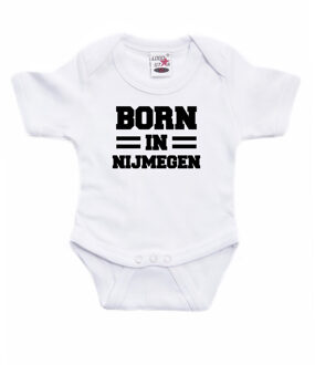 Bellatio Decorations Born in Nijmegen cadeau baby rompertje wit jongen/meisje 56 (1-2 maanden)