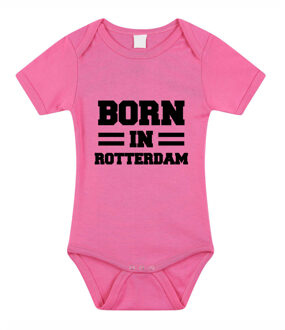 Bellatio Decorations Born in Rotterdam kraamcadeau rompertje roze meisjes 56 (1-2 maanden)