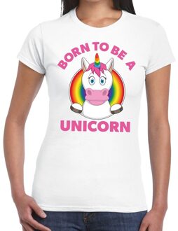 Bellatio Decorations Born to be a unicorn gay pride t-shirt wit dames