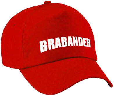 Bellatio Decorations Brabander verkleed petje - baseballcap - rood - voor volwassenen - carnaval