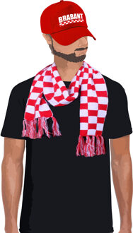 Bellatio Decorations Brabant thema kleur carnaval verkleedset pet en sjaal