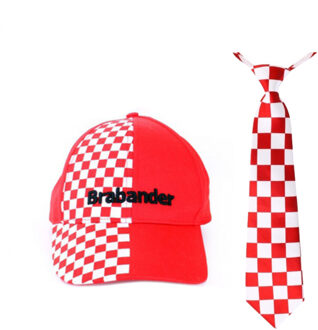 Bellatio Decorations Brabant thema kleur carnaval verkleedset pet en stropdas