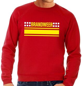 Bellatio Decorations Brandweer logo sweater rood voor heren 2XL