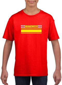 Bellatio Decorations Brandweer logo t-shirt rood voor kinderen