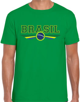 Bellatio Decorations Brazilie / Brasil landen t-shirt groen heren 2XL