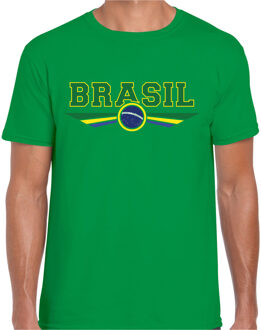 Bellatio Decorations Brazilie / Brasil landen t-shirt groen heren