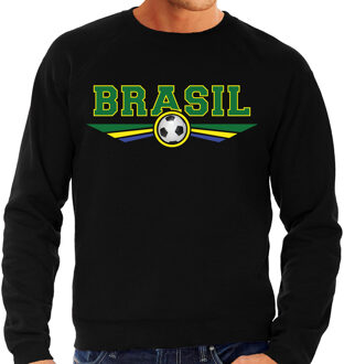 Bellatio Decorations Brazilie / Brasil landen / voetbal sweater zwart heren 2XL