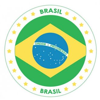 Bellatio Decorations Brazilie vlag print bierviltjes