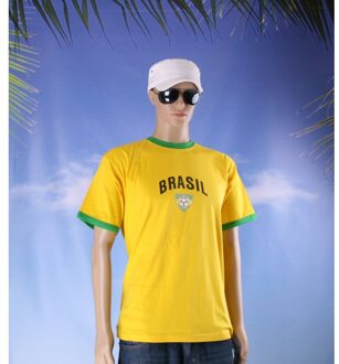 Bellatio Decorations Brazilie voetbal thema shirt Brasil voor heren 2XL